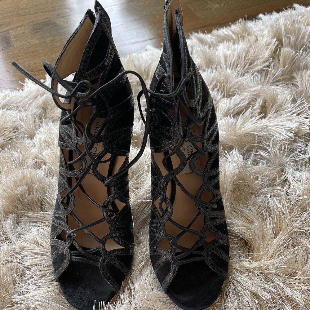 Jimmy Choo lace up heels